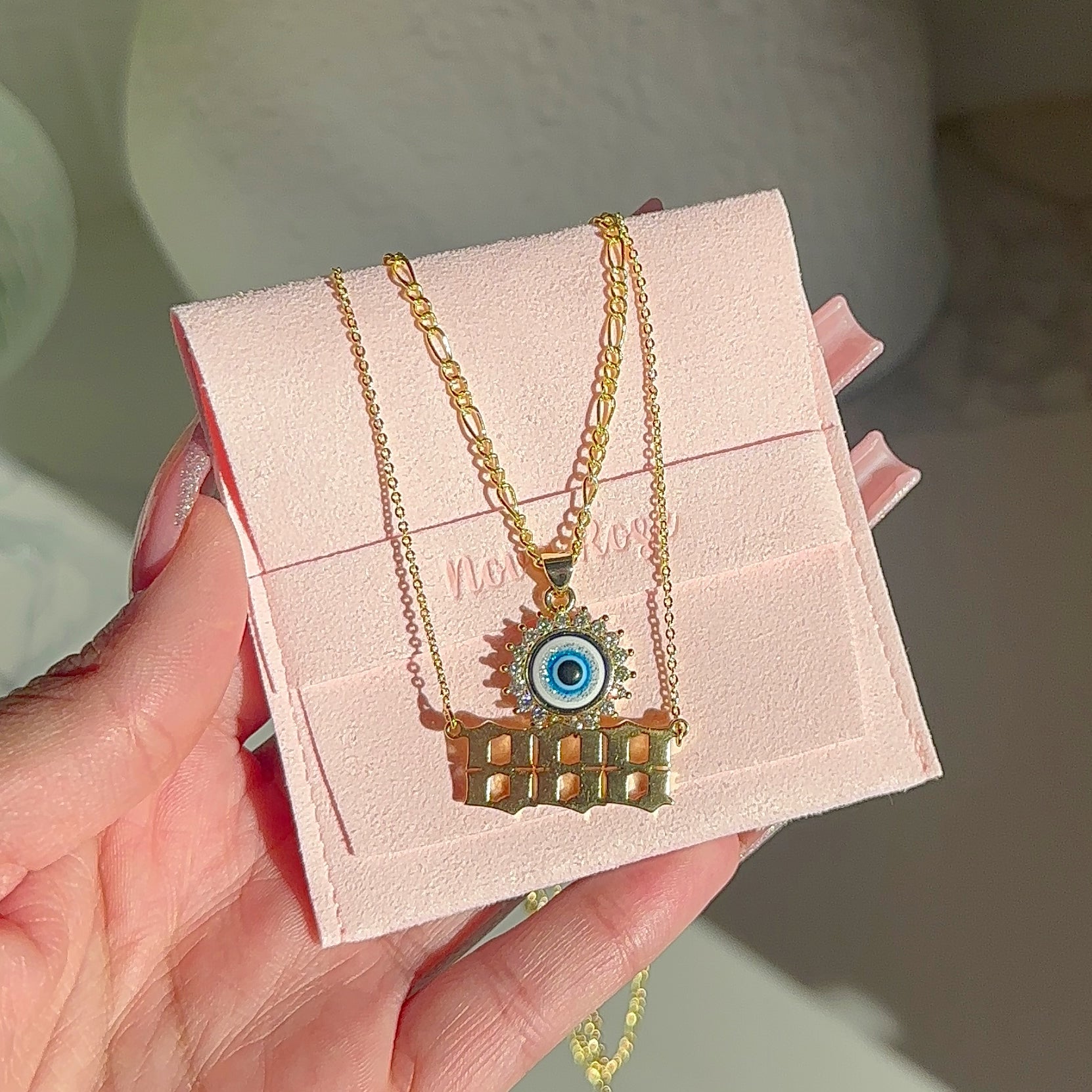 Angel number and evil eye set