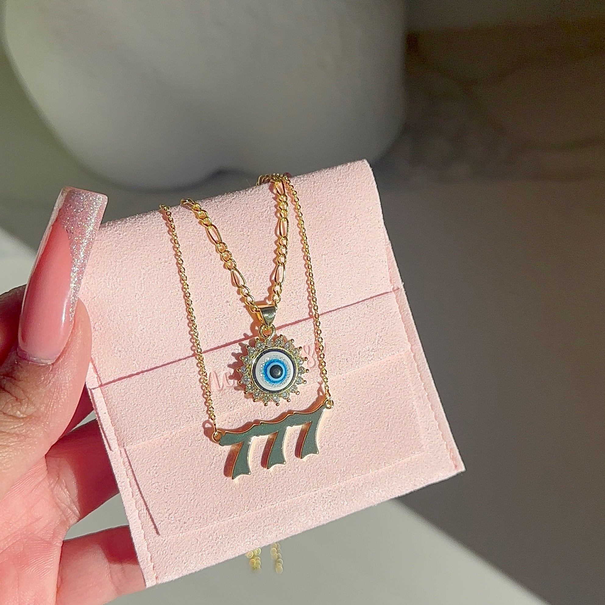 Angel number and evil eye set