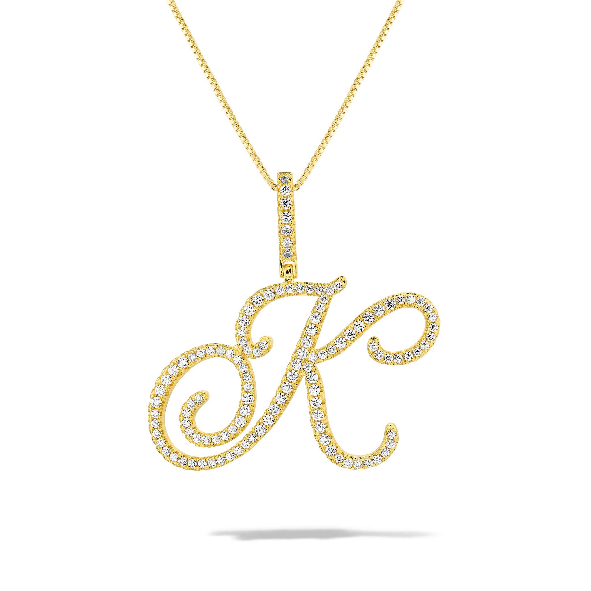 Custom Script initial necklace