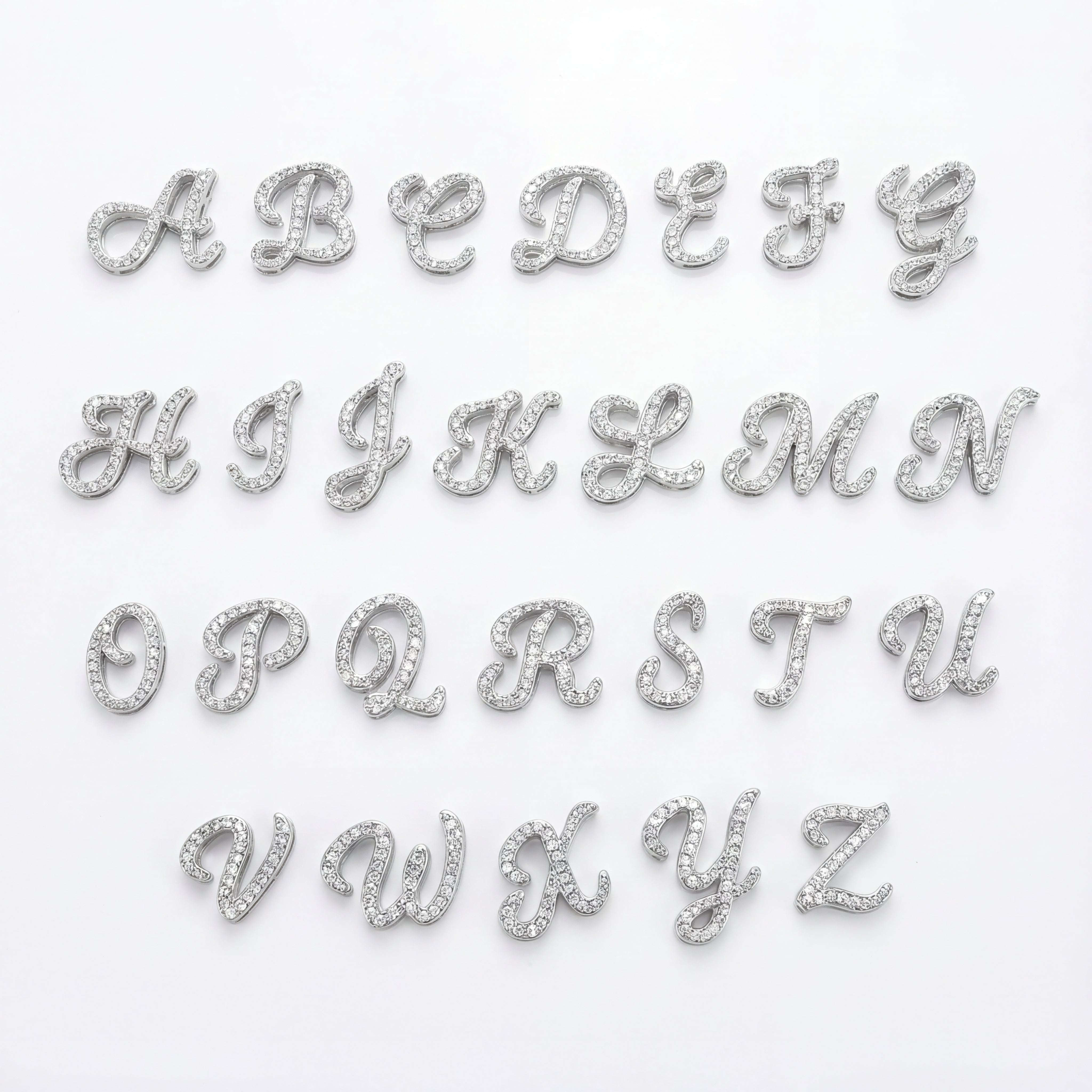 Double Plated script initial necklace