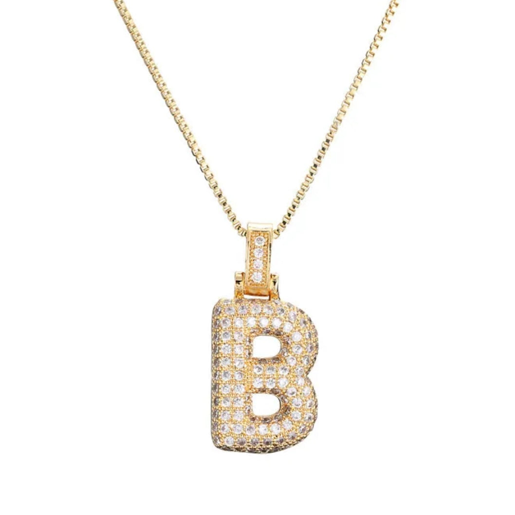 Bubble letter necklace