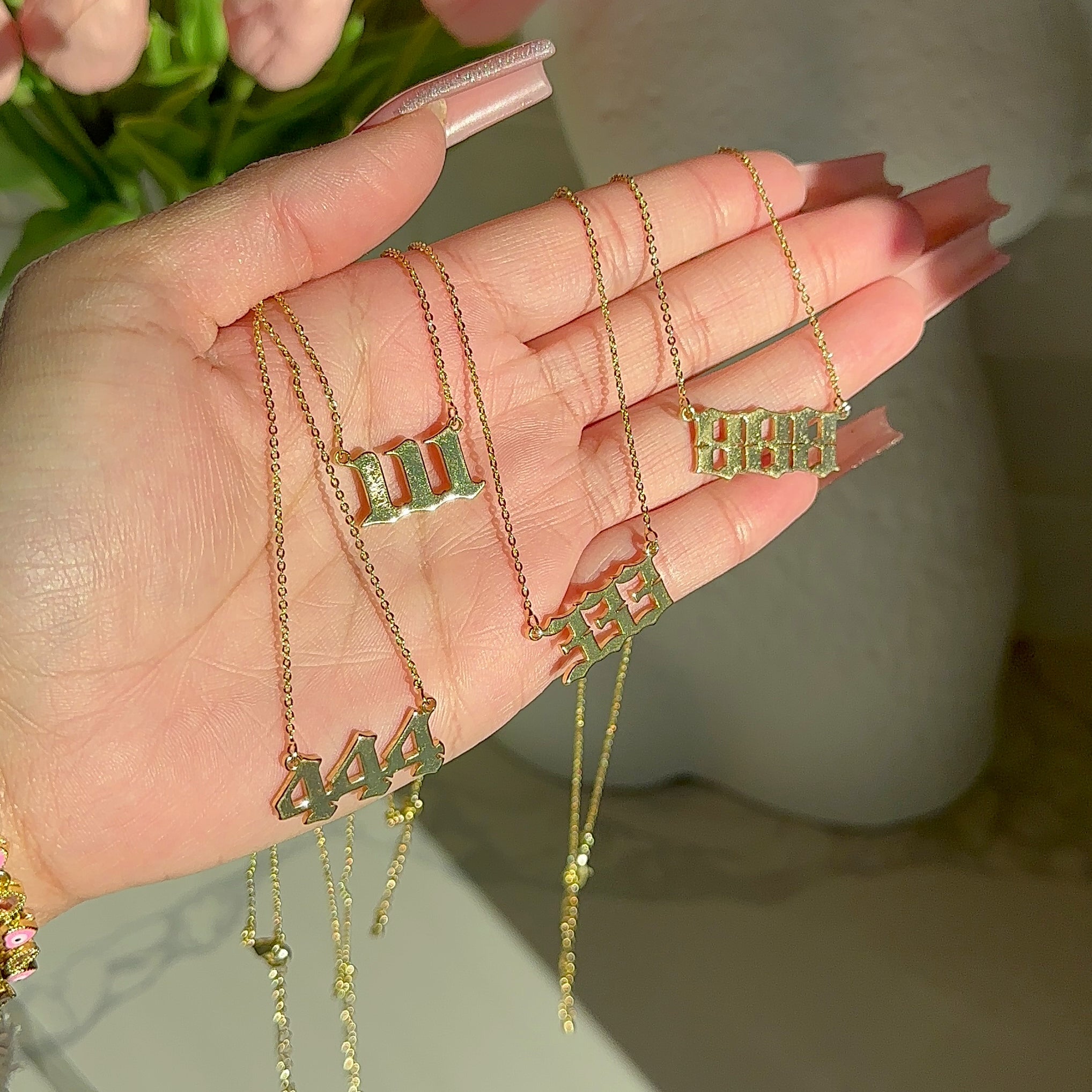 Angel number and evil eye set