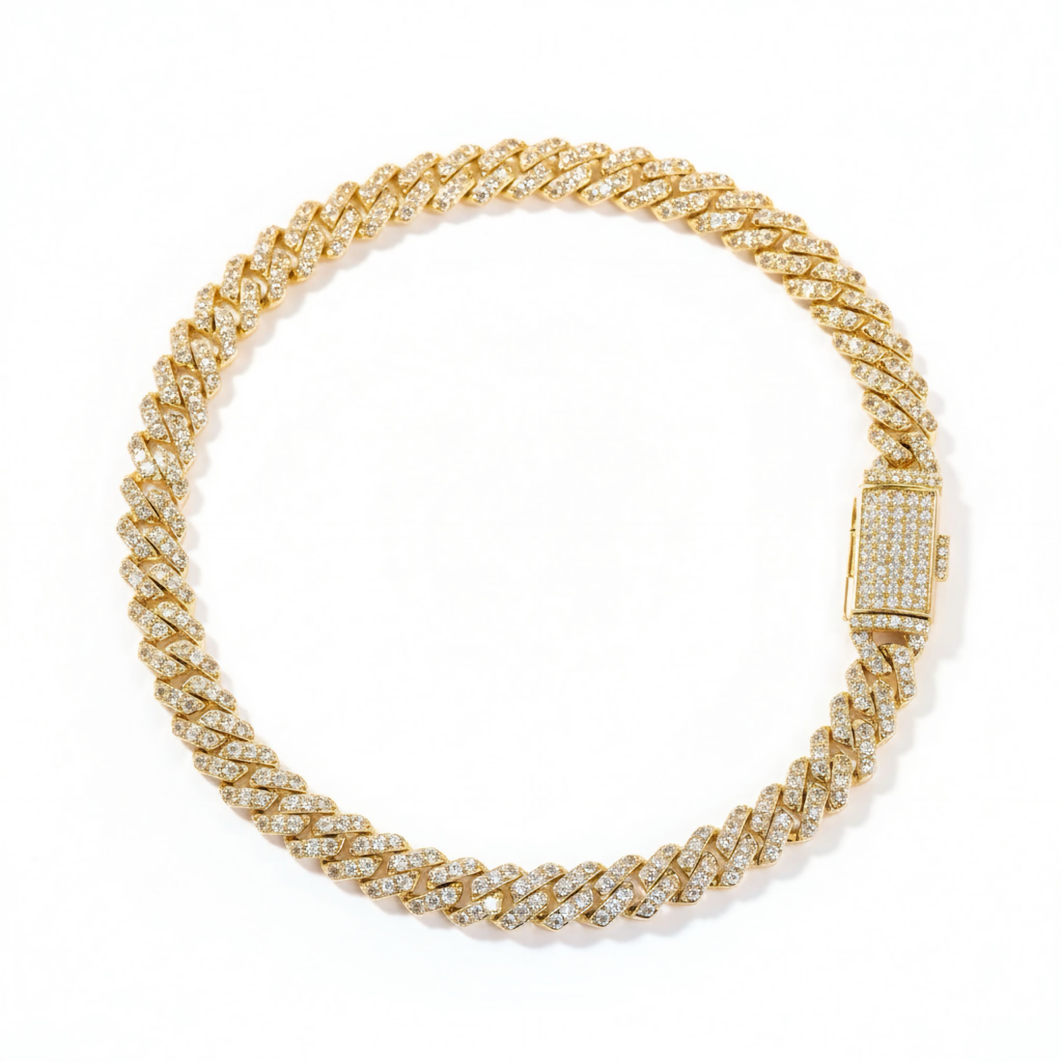 Mini pave Cuban bracelet