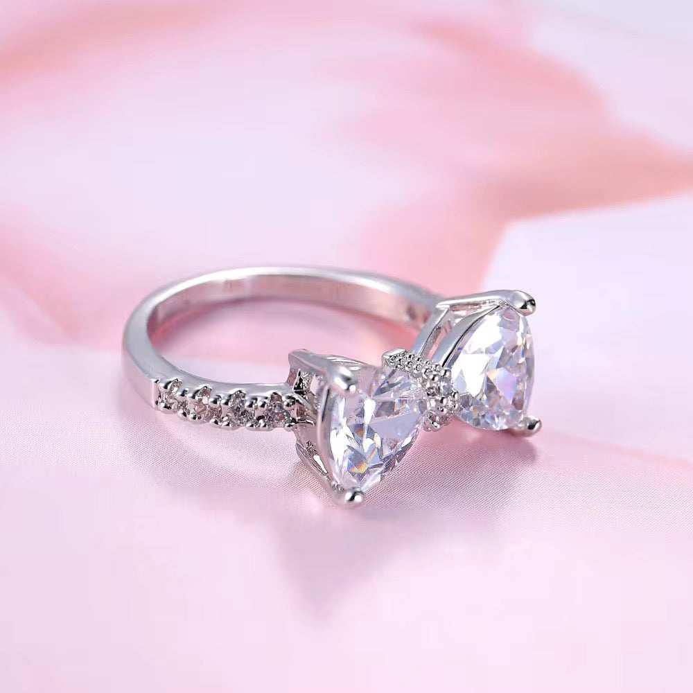 “Twin hearts ring” 925 Sterling silver