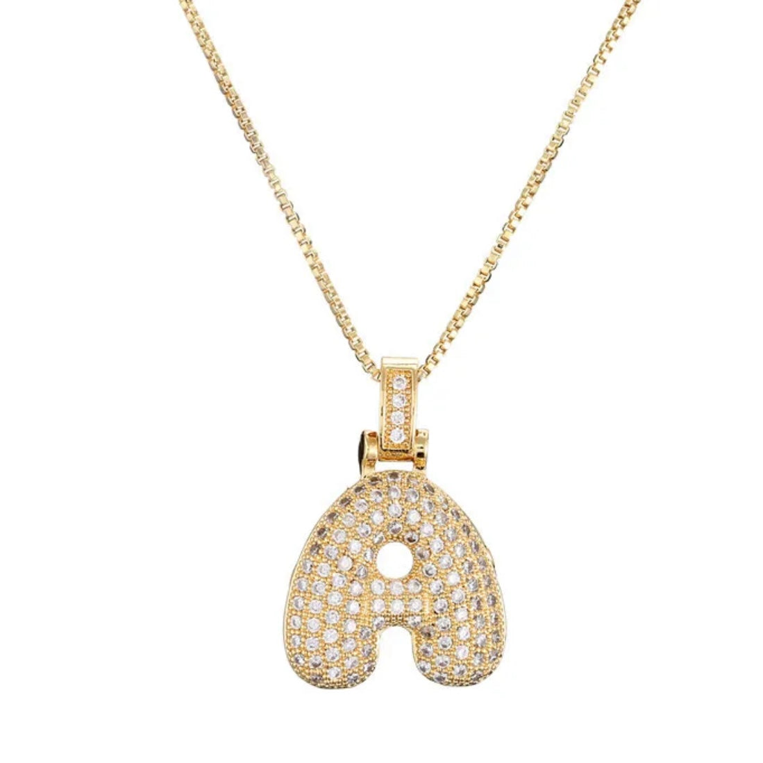 Bubble letter necklace