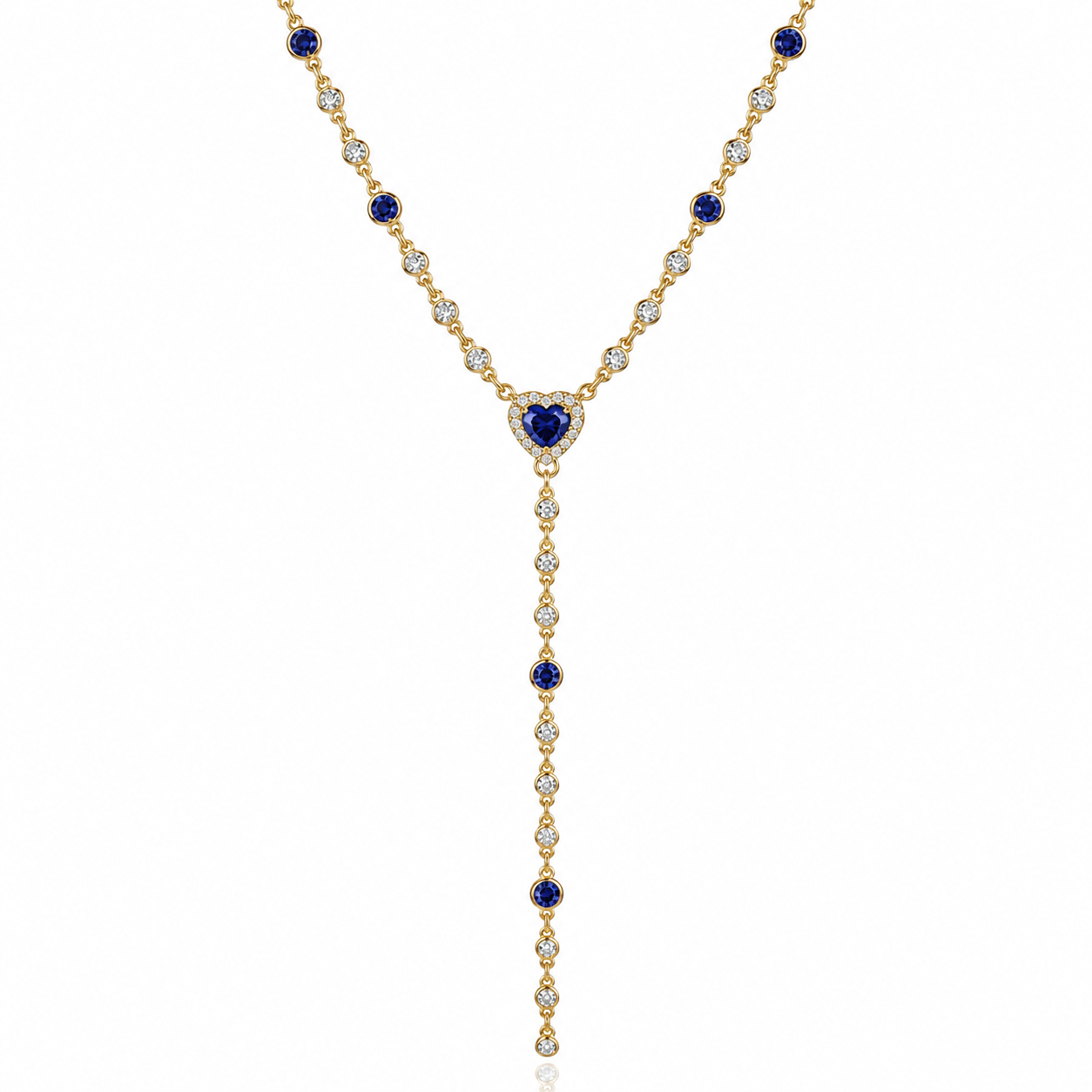 Heart Drop Lariat Necklace