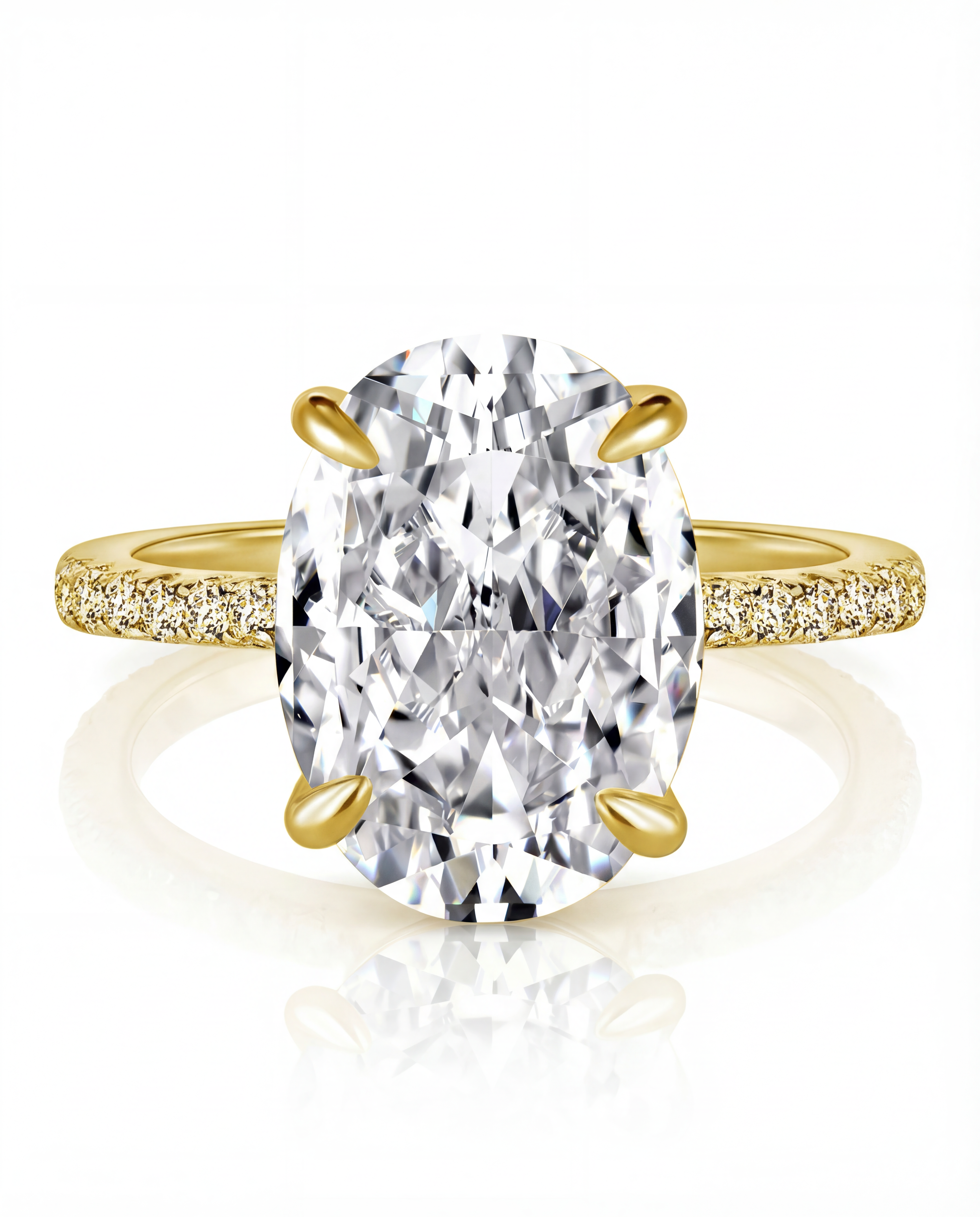 “CEO Ring” 925 Sterling Silver 4.5 Carat Oval Solitaire