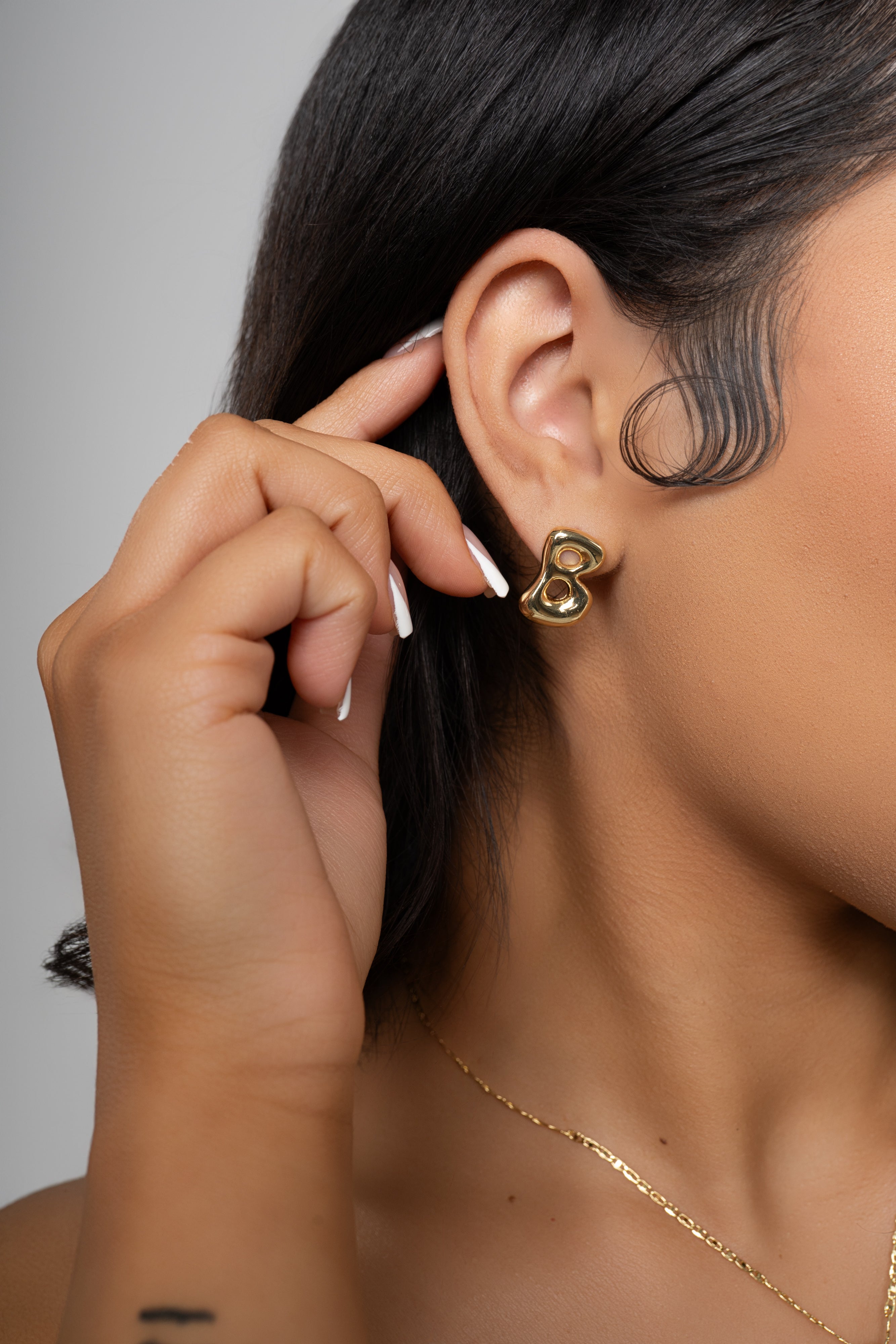 bubble letter studs