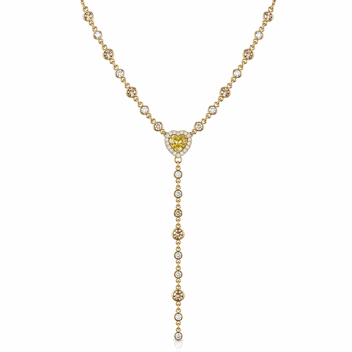 Heart Drop Lariat Necklace