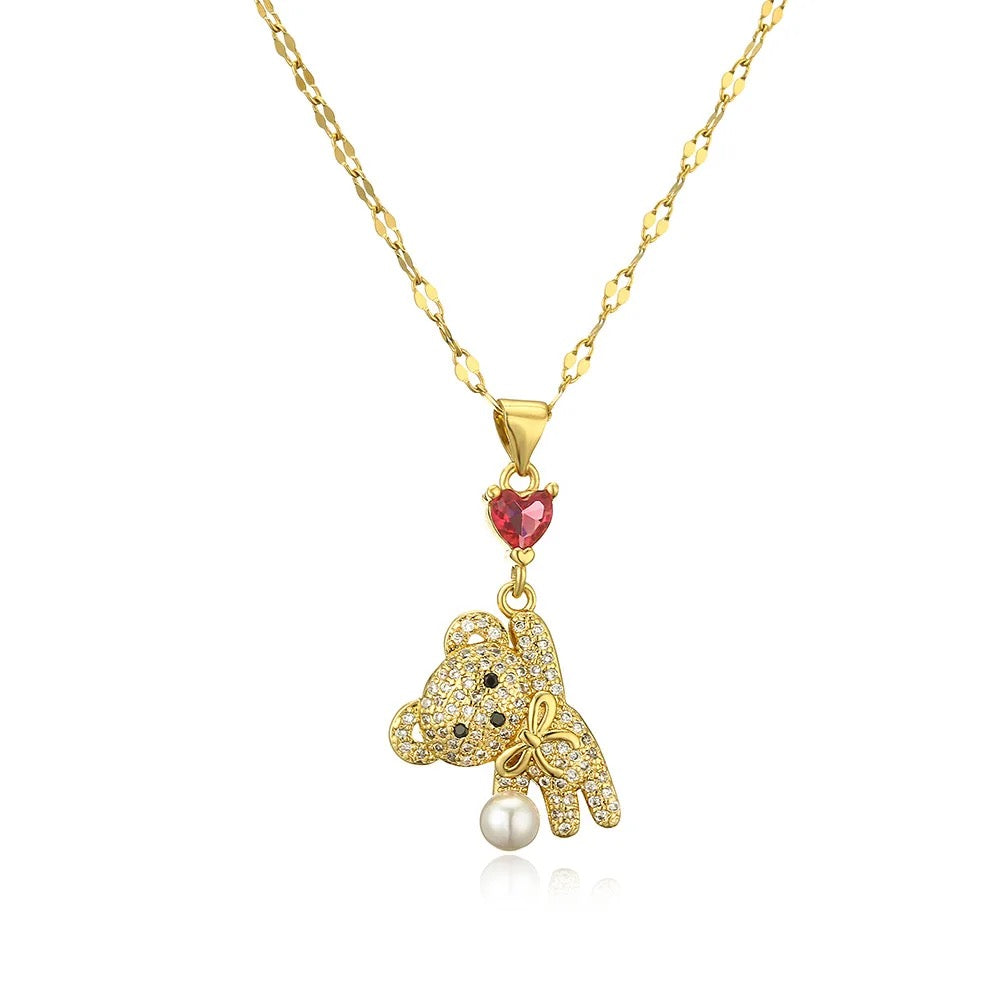 “Floating Teddy” necklace