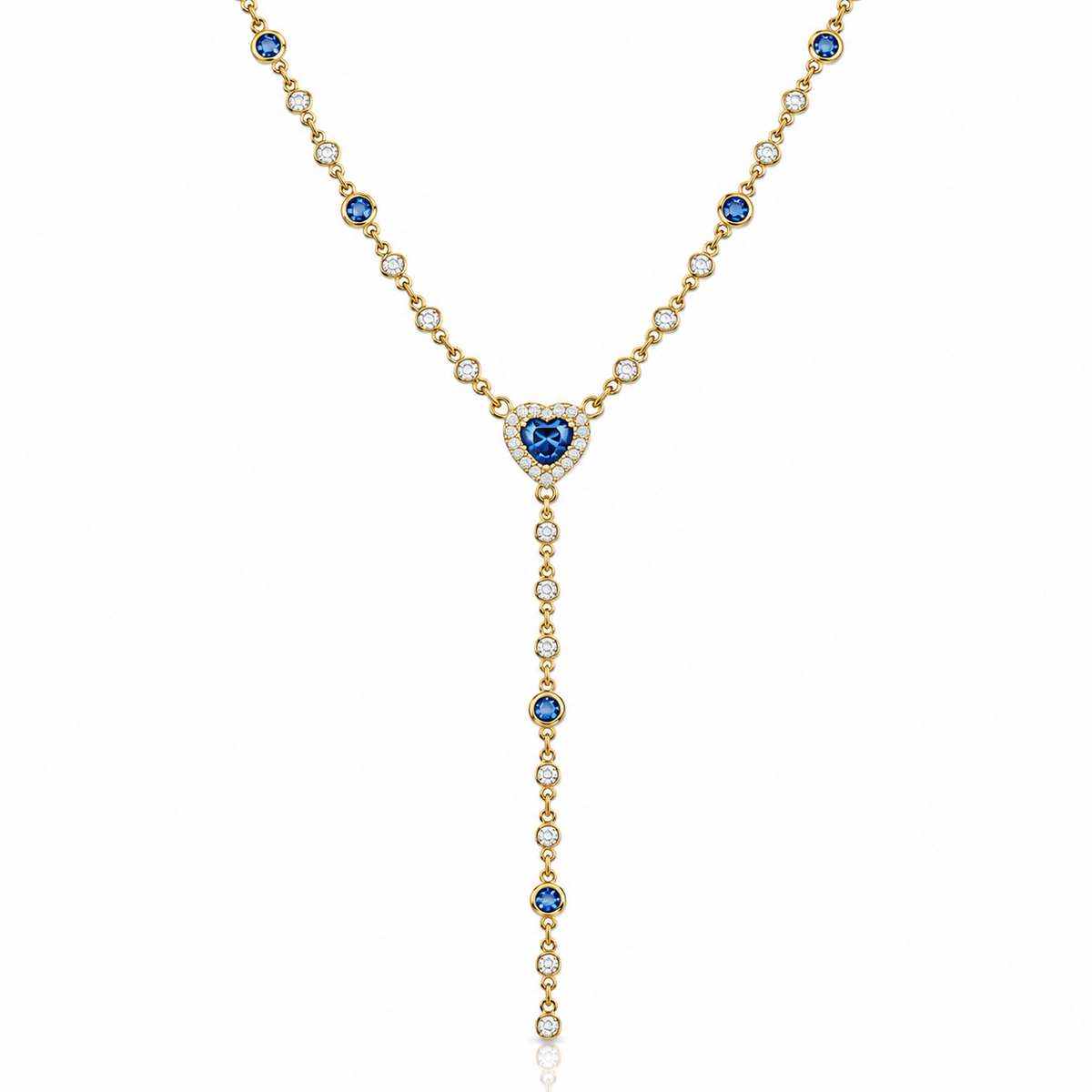 Heart Drop Lariat Necklace