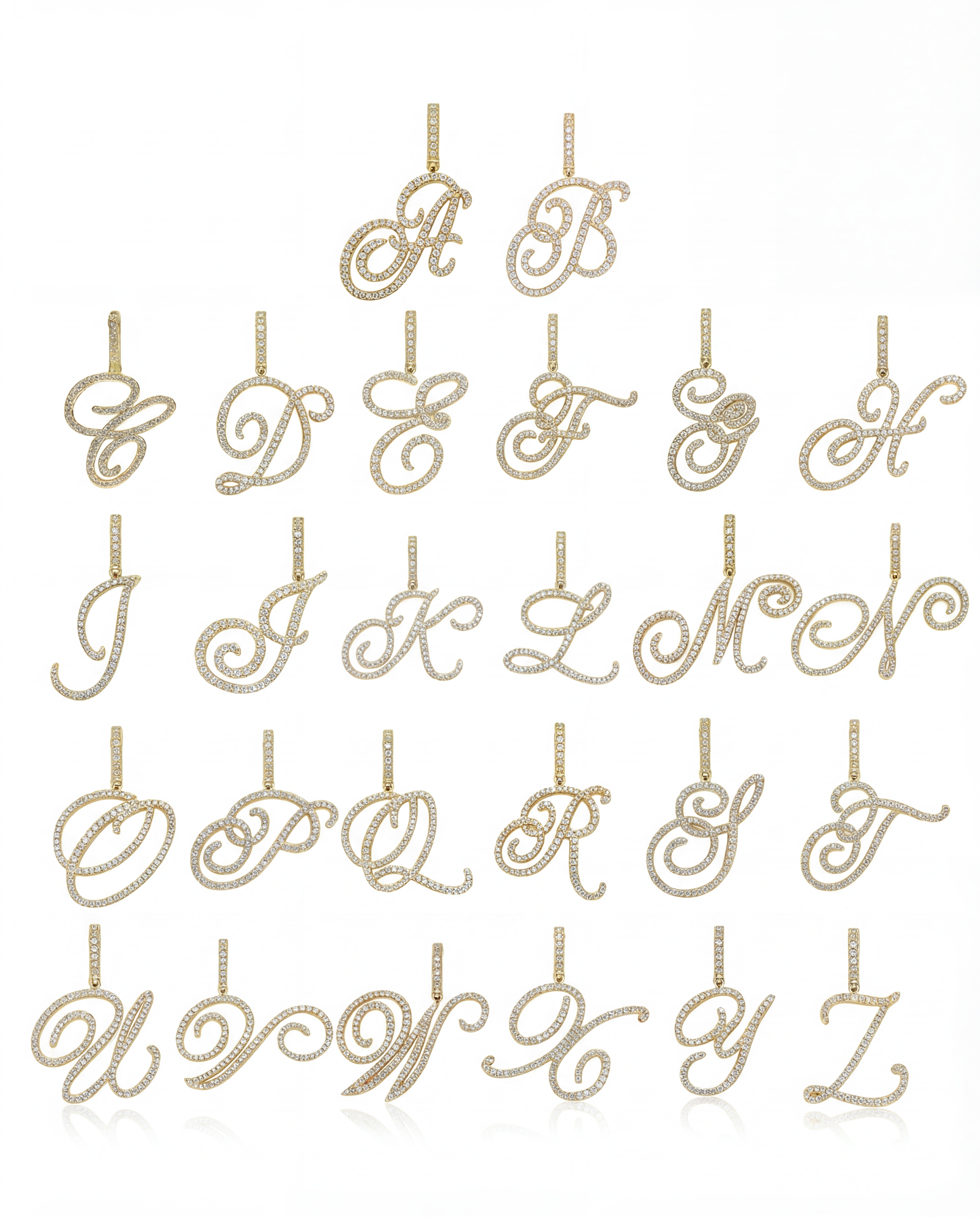 Custom Script initial necklace