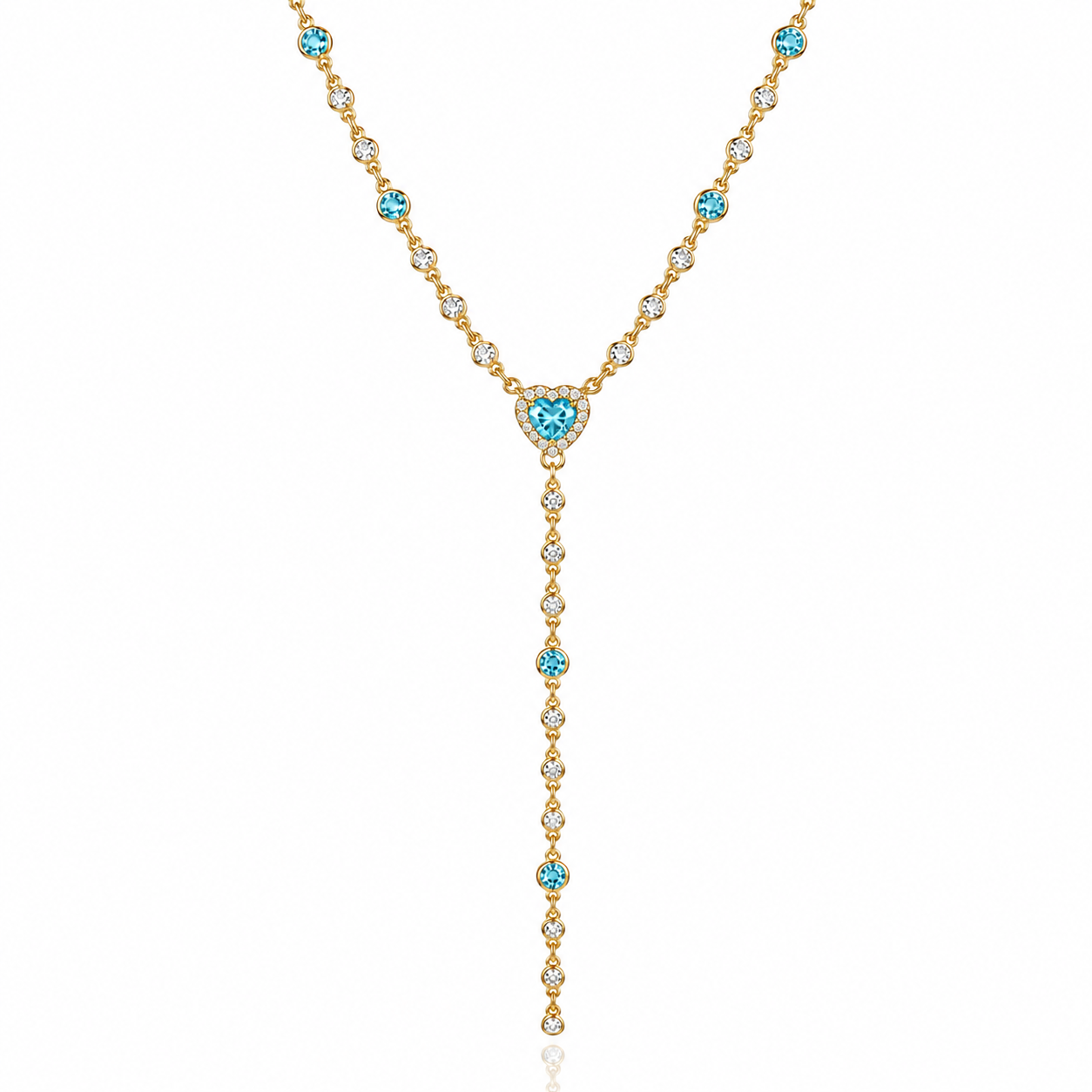 Heart Drop Lariat Necklace