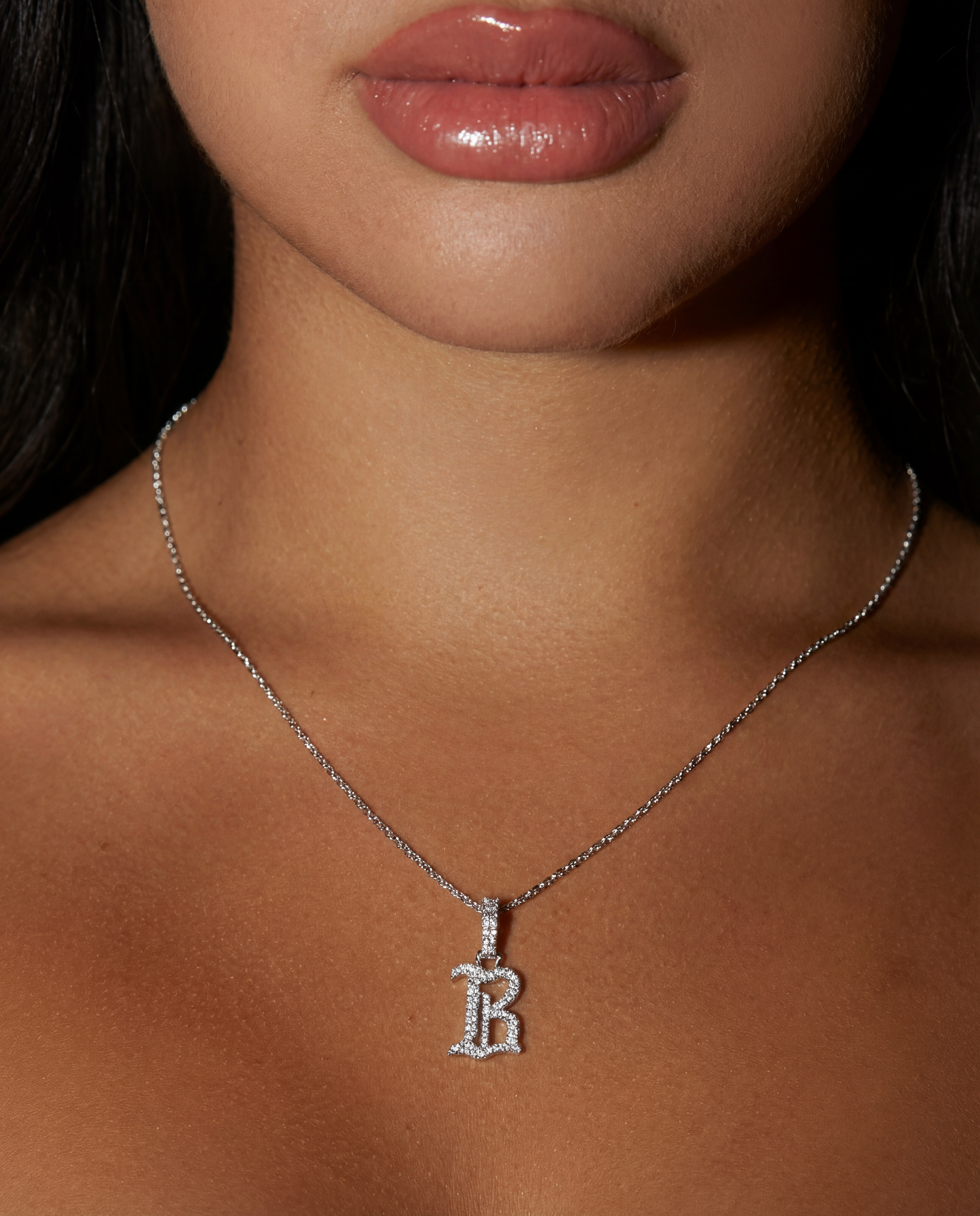 “Icy Old English” Necklace