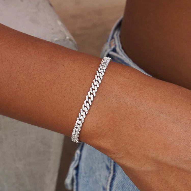 Mini Pave Cuban bracelet