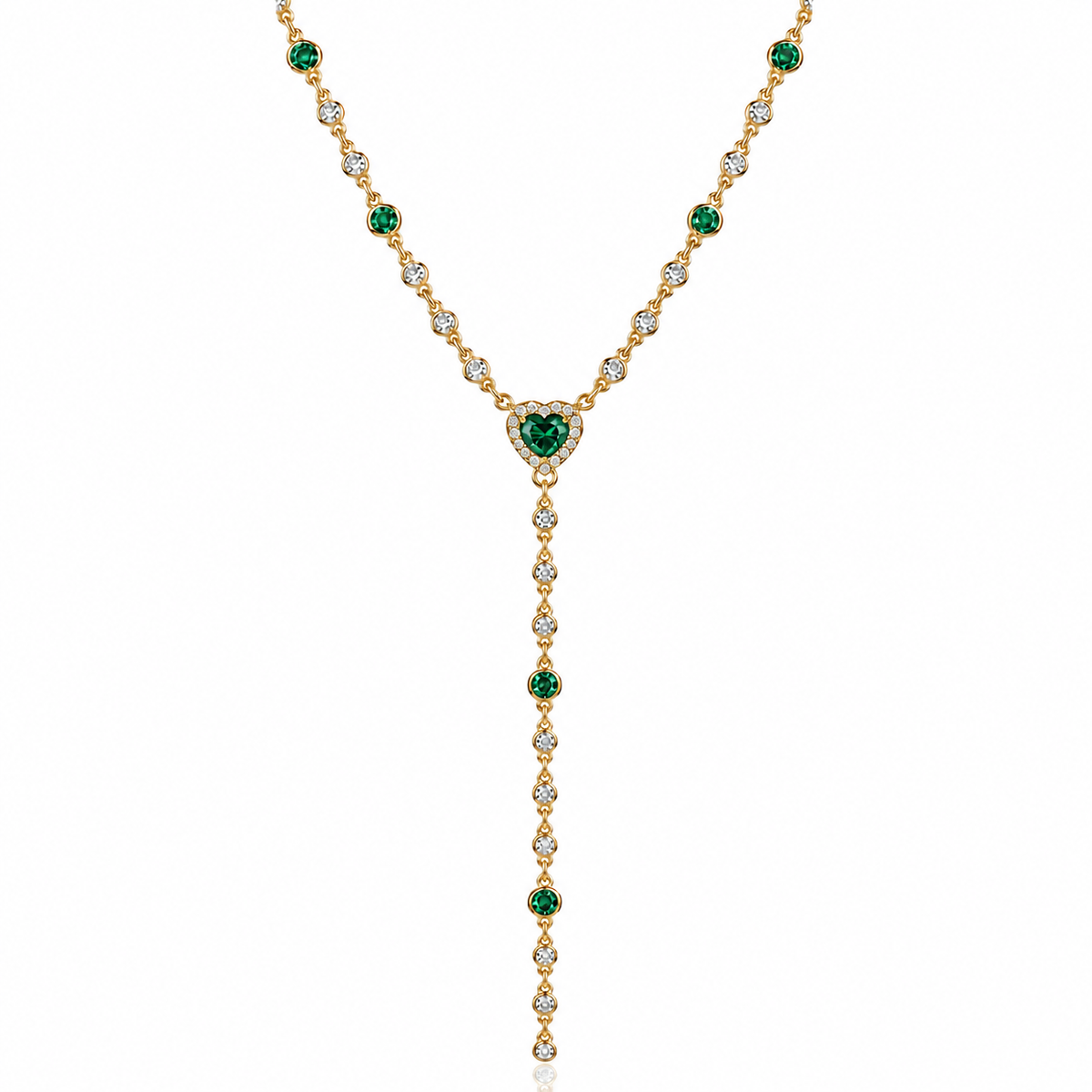 Heart Drop Lariat Necklace