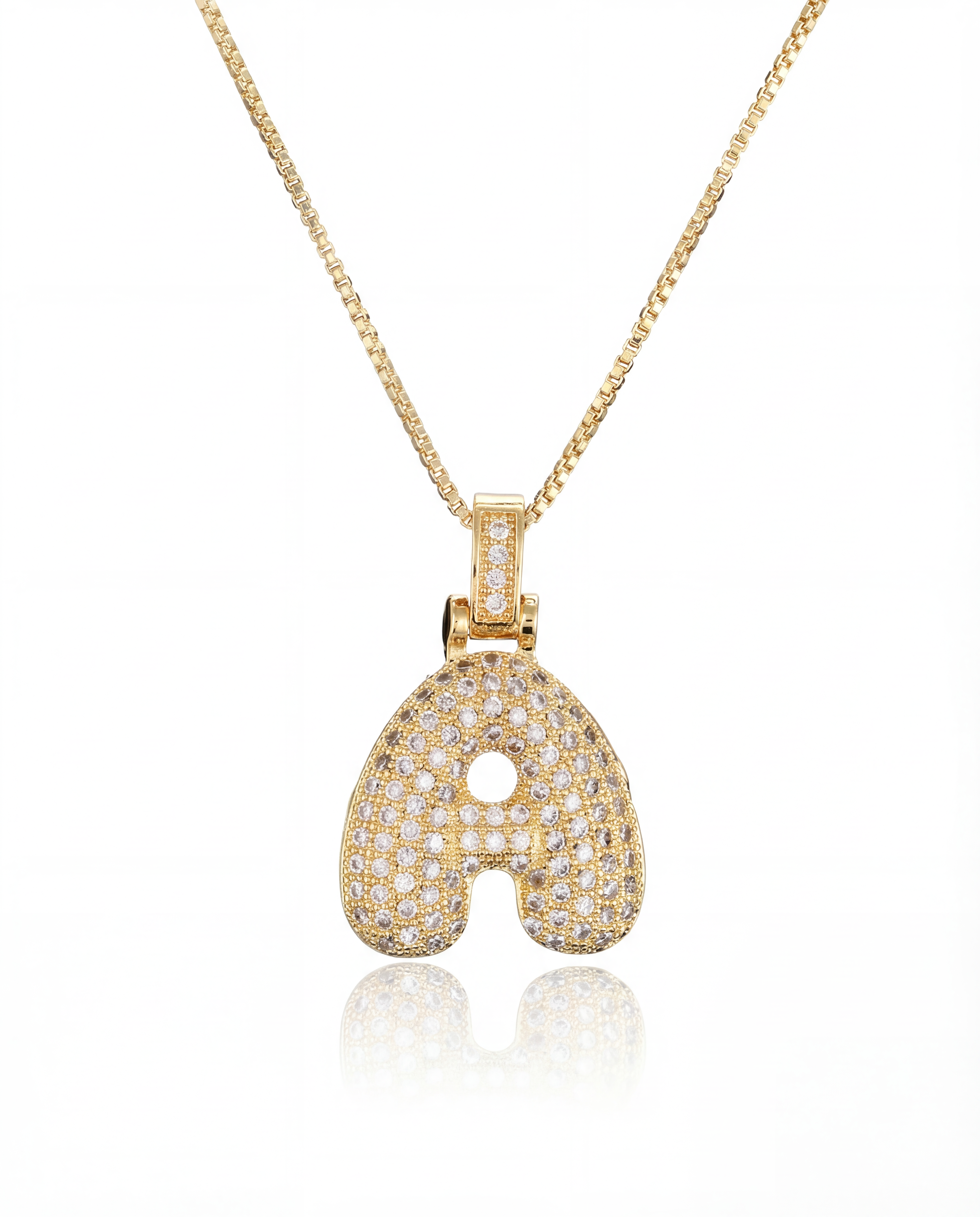 Bubble letter necklace