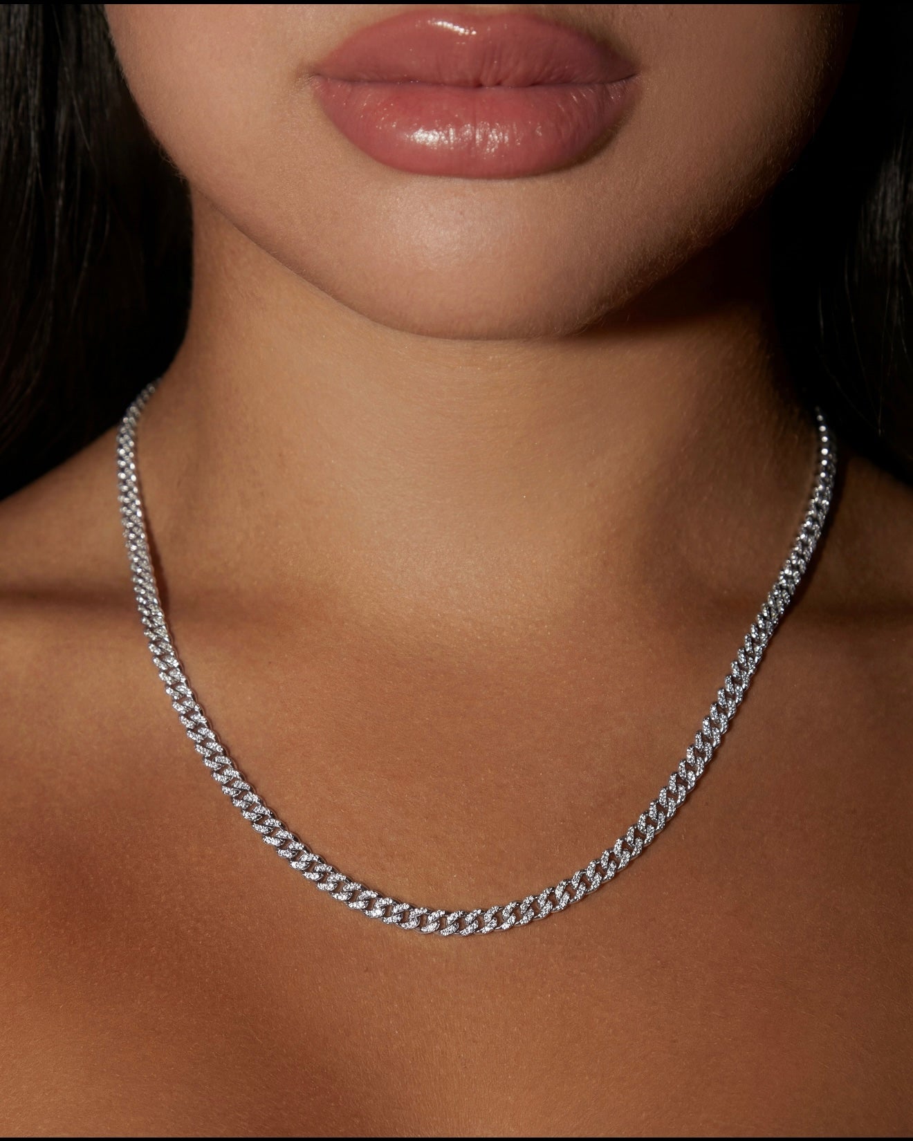 Mini pave cuban chain