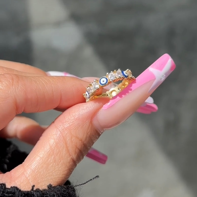 “evil eye ring” Sterling silver