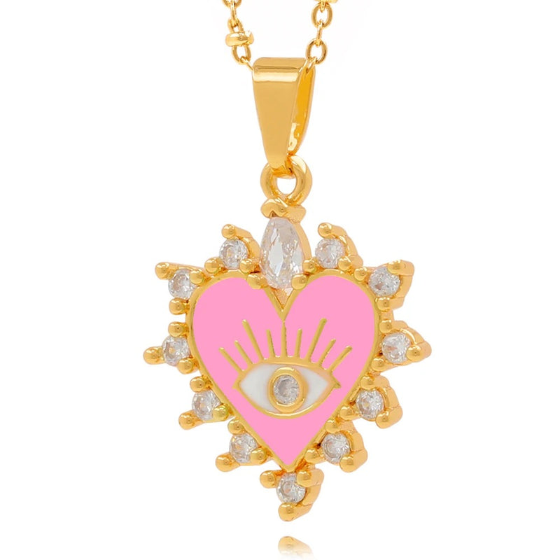 “Heart eyes” necklace