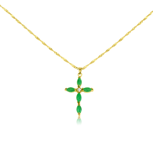Jade cross necklace
