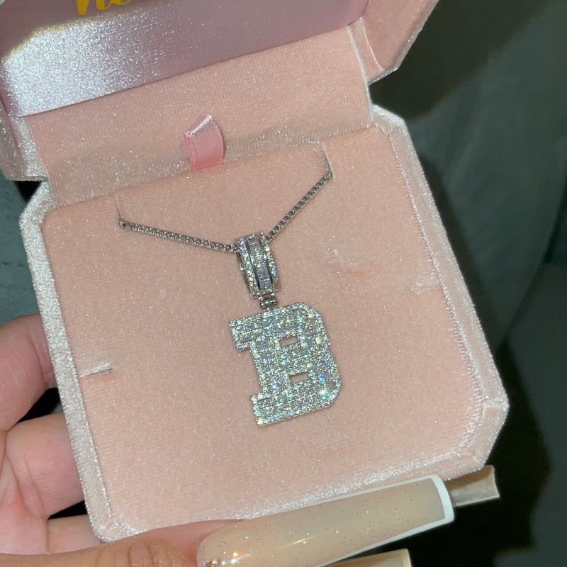 Custom Varsity initial pendant
