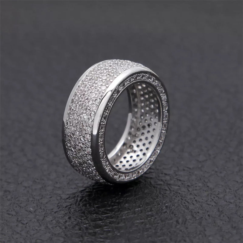 “Iced out” ring
