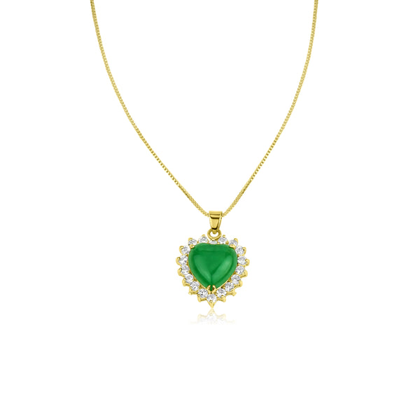 Heart jade necklace