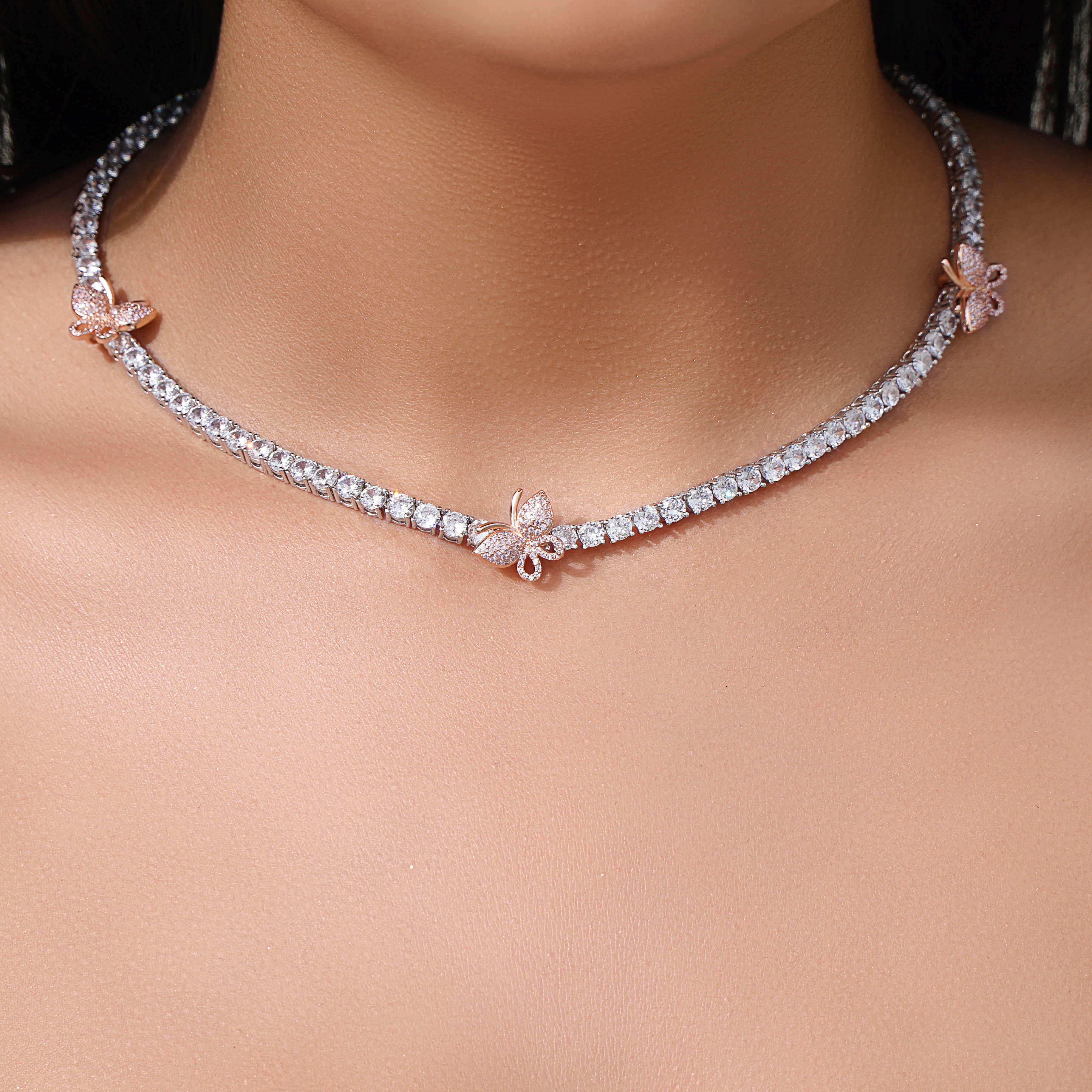 “Sweet wings” Tennis necklace