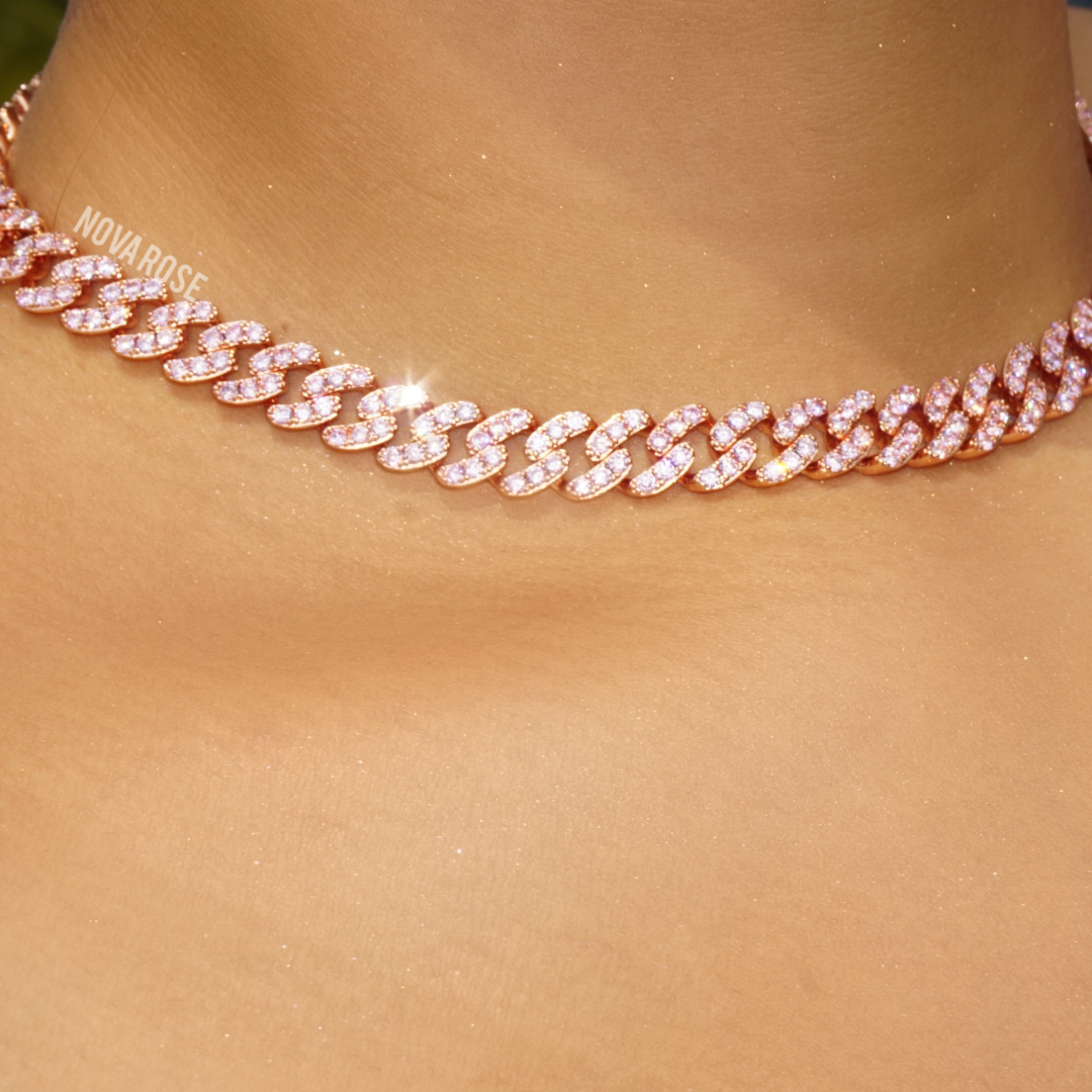 Thin Cuban link choker