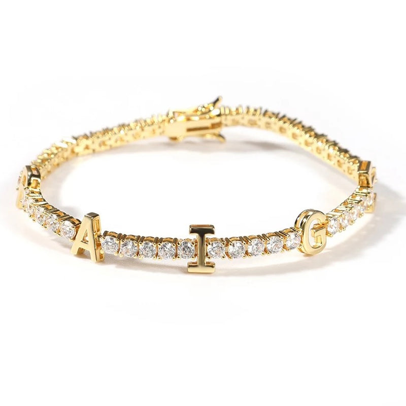 Custom Initial tennis bracelet