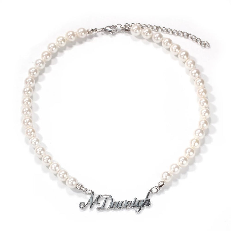 Custom name pearl necklace