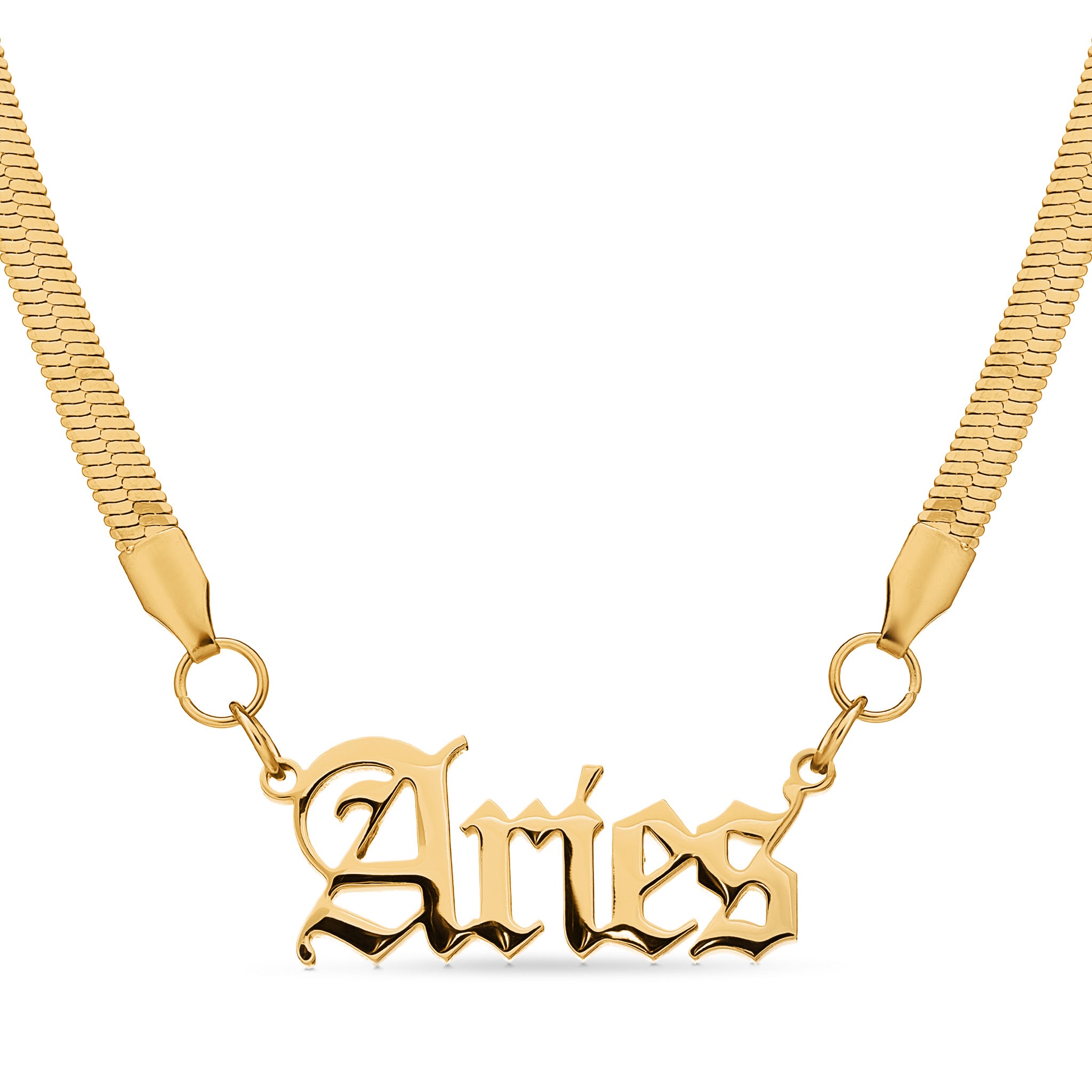 Herringbone Zodiac necklace