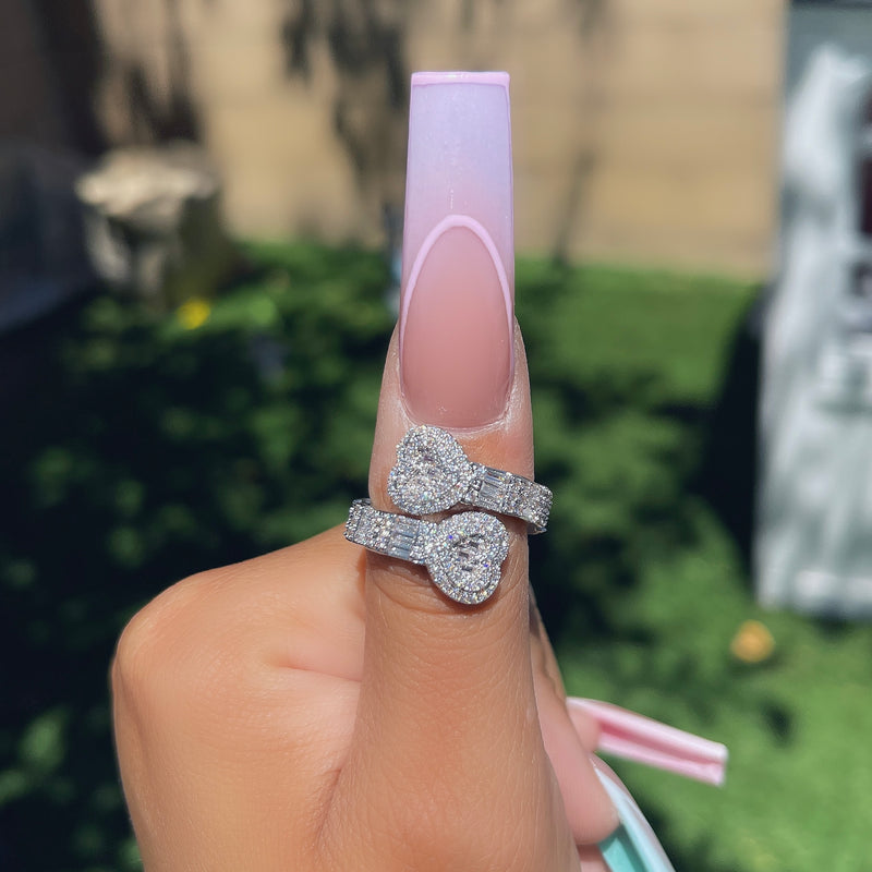 “Adore you” Baguette ring