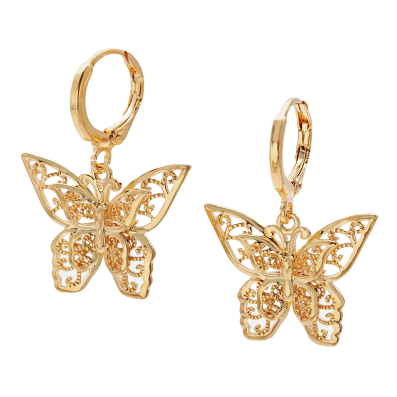 Double butterfly earrings