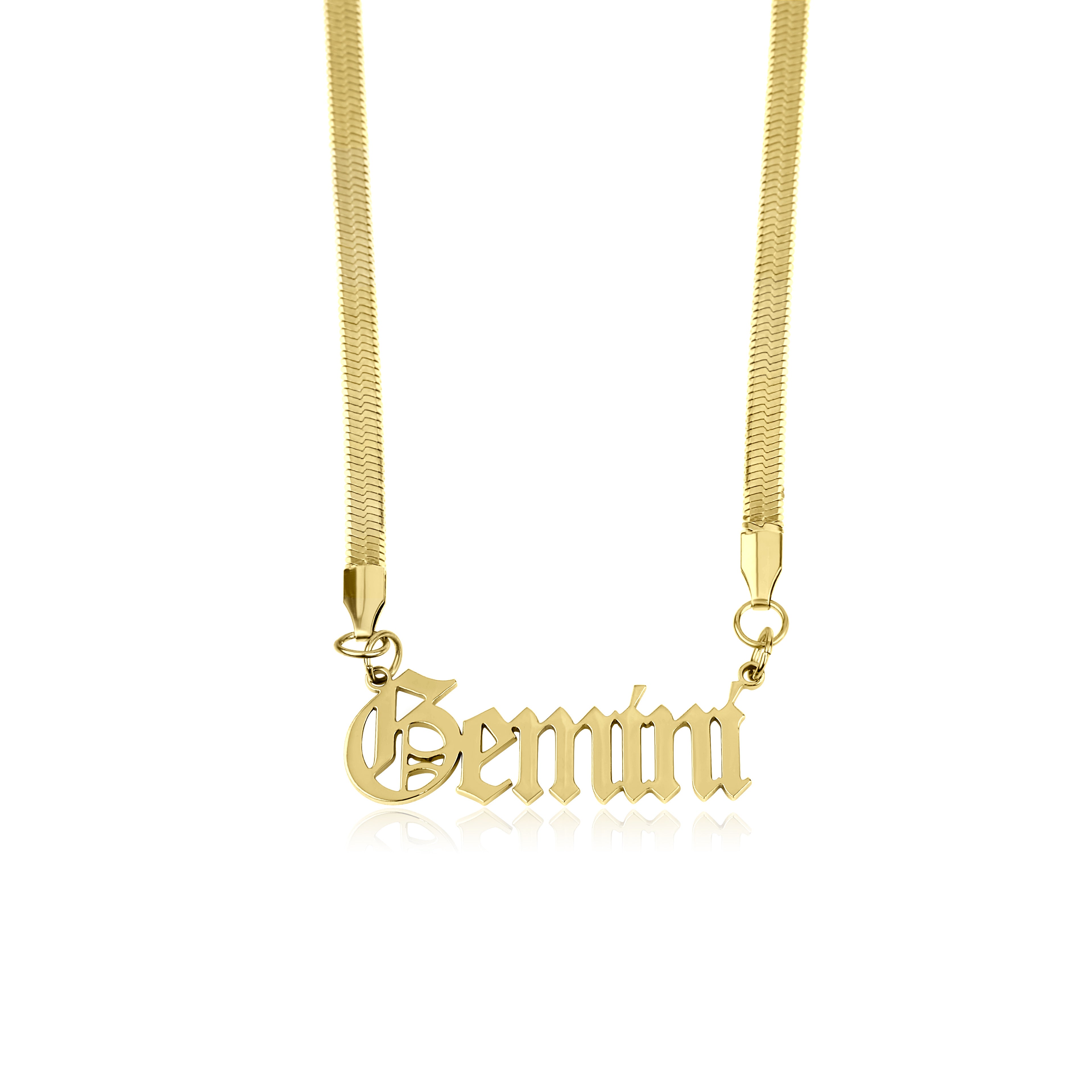 Herringbone Zodiac necklace