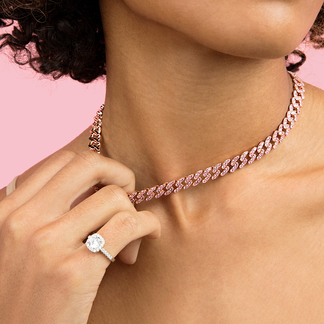 Thin Cuban link choker